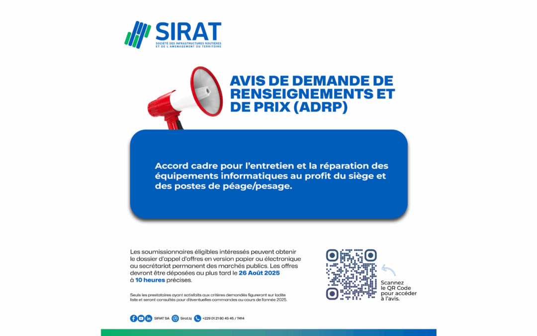 AVIS DE DEMANDE DE RENSEIGNEMENTS ET DE PRIX