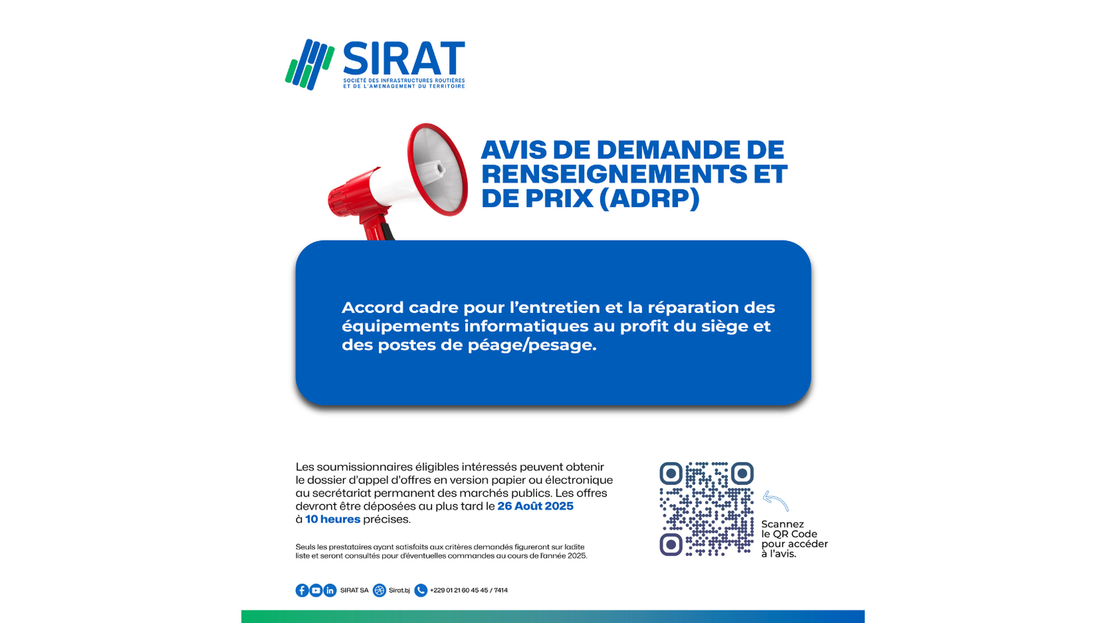 AVIS DE DEMANDE DE RENSEIGNEMENTS ET DE PRIX
